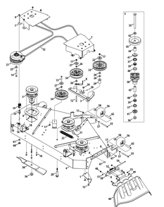 Mower Deck 54-Inch Diagram and Parts List for Z-FORCEL54 (17BSDALC010)(2015) Cub Cadet Lawn Tractor